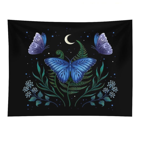 Blue Morpho Butterfly Tapestry