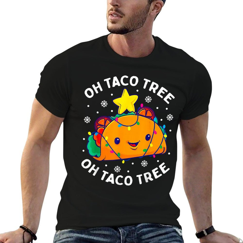 Oh Taco Tree Christmas Cute Xmas Mexican Food Lover Gift  Fade-proof Color T-Shirt