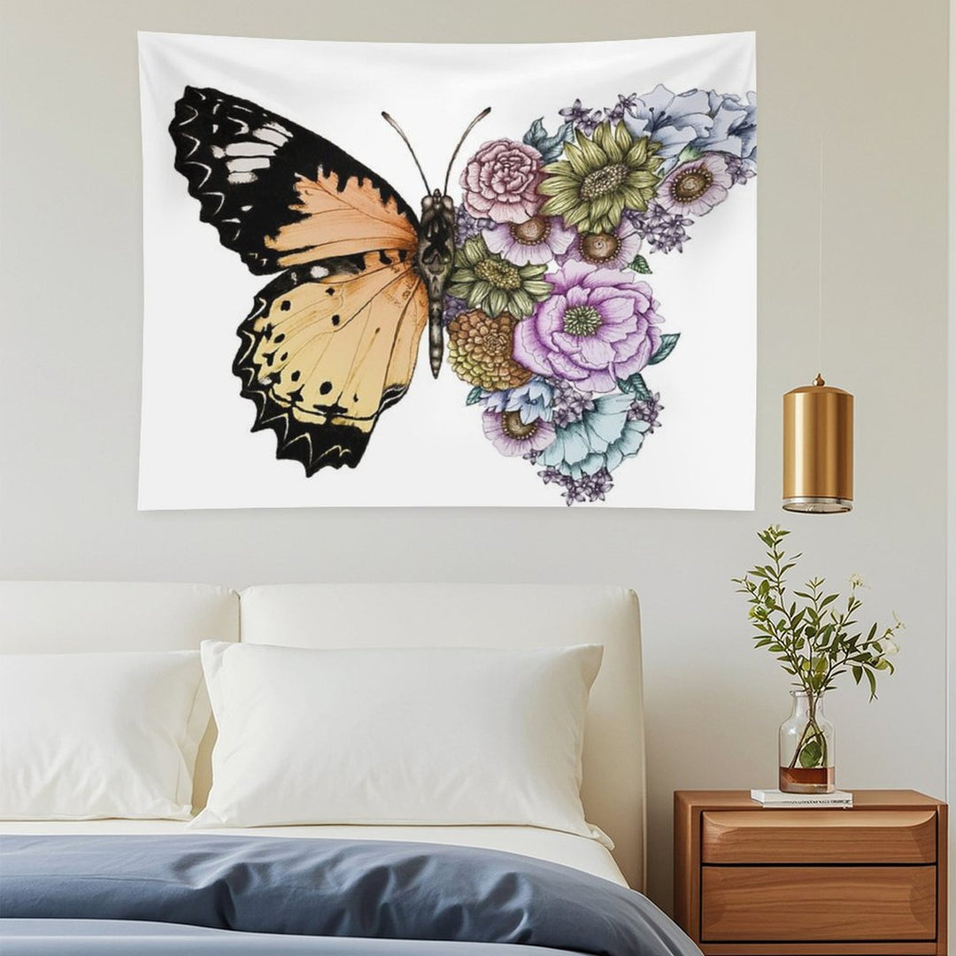 Butterfly in Bloom II Tapestry
