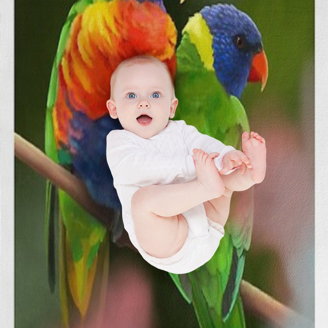 Rainbow Lorikeets Velvety-soft Throw Blanket
