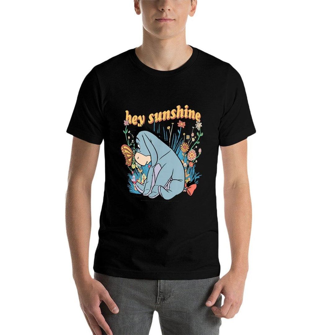 Winnie The Pooh - Hey Sunshine Eeyore  Rolled Sleeves T-Shirt