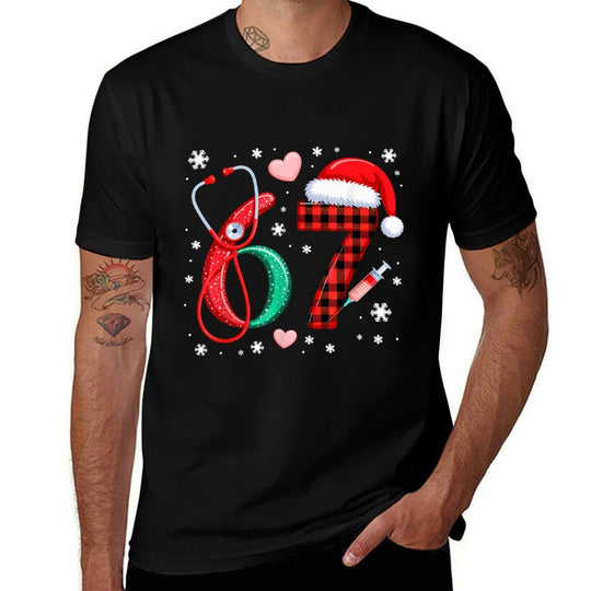 Funny 67 Meme Nurse Six Seven Nursing Festive Christmas  Affordable Price T-Shirt