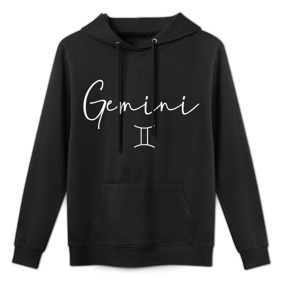 Gemini Sign Trendy Minimalist Zodiac Womens Adjustable Hood Hoodie