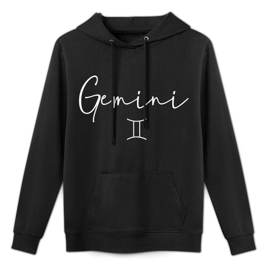 Gemini Sign Trendy Minimalist Zodiac Womens Adjustable Hood Hoodie