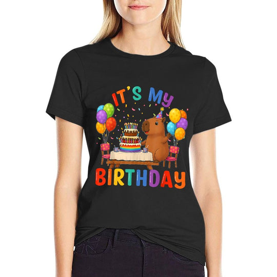 Its My Birthday Capybara Lovers Birthday Party Kids  Classic T-Shirt