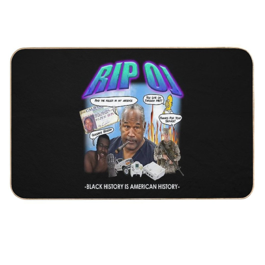 RIP OJ SIMPSON  Anti-Trip Bath Mat