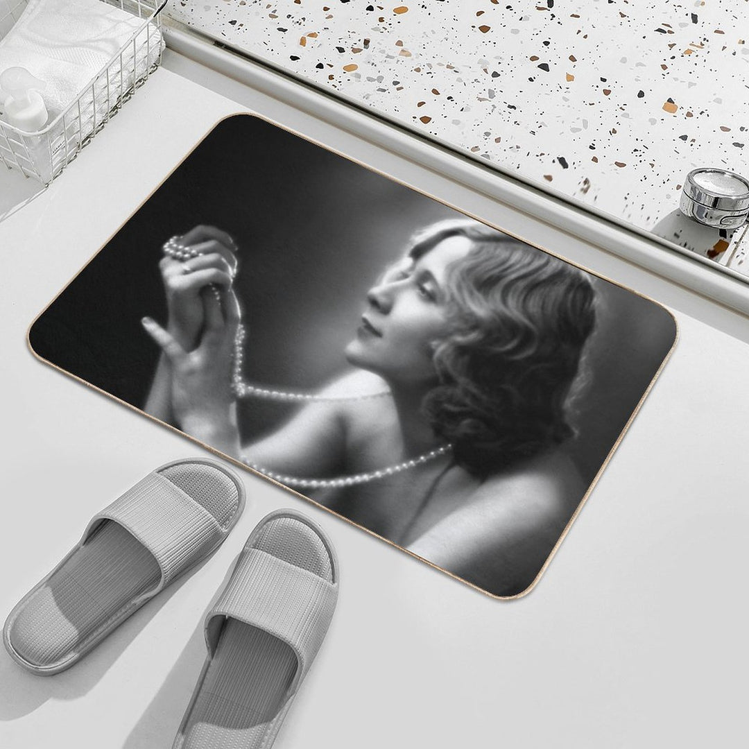 Vivian Vance Portrait  Repositionable Bath Mat