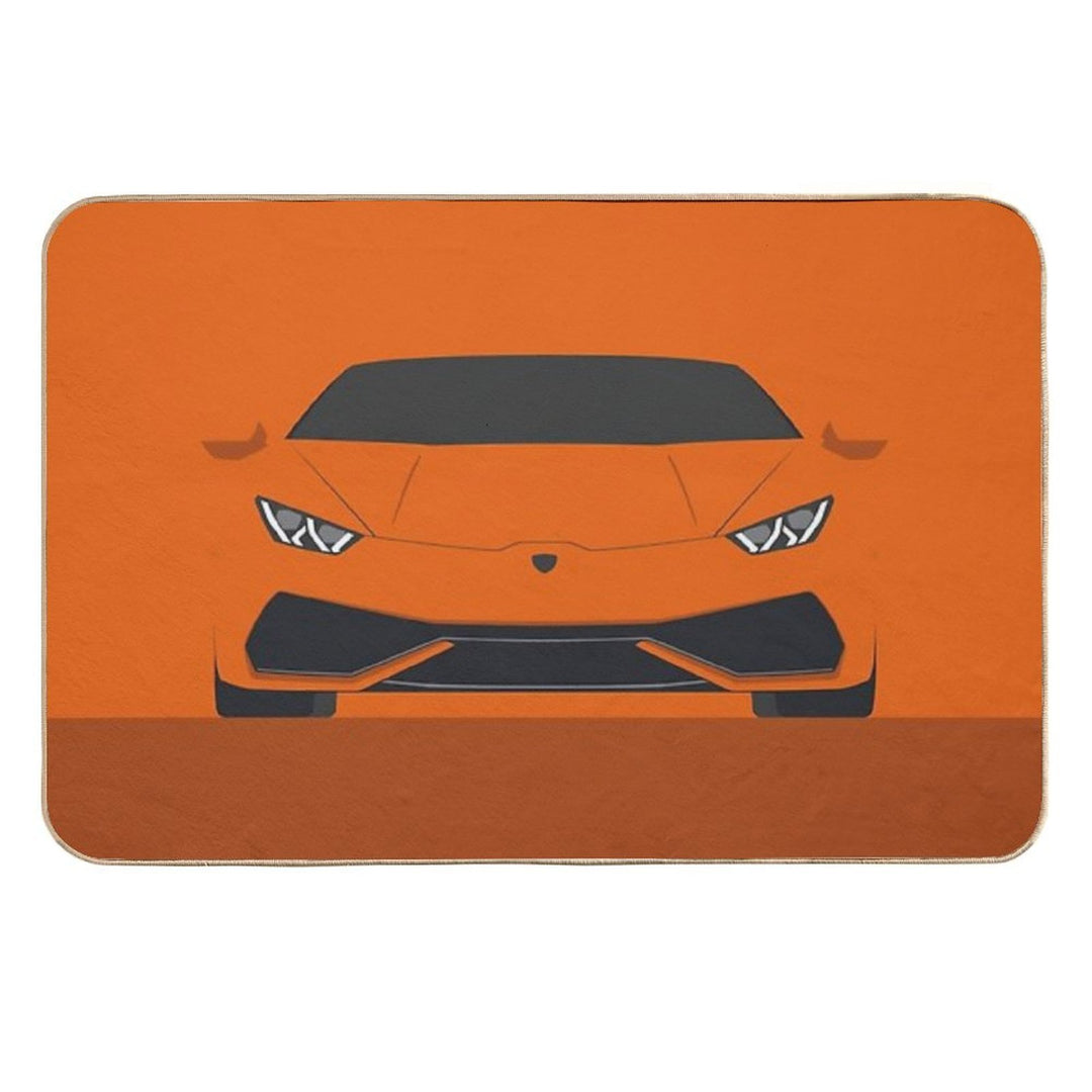 Huracan - Vector Drawing  Easy To Clean Bath Mat