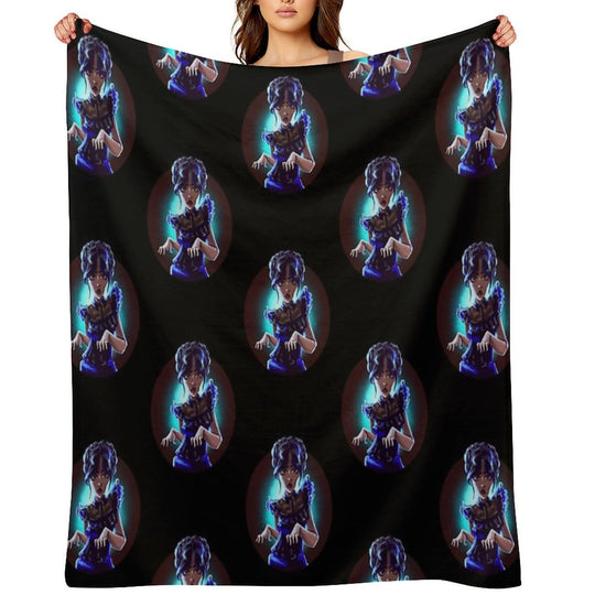 Wednesday Addams Darker Lightweight Throw Blanket