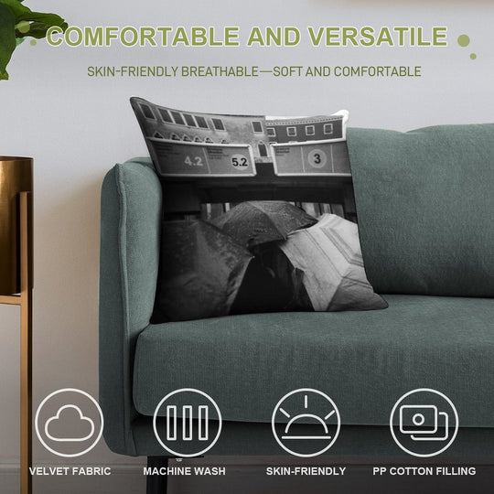 Ella Ella Eh Eh - Lomo Soft Short Plush Fabric Throw Pillow