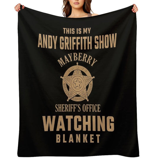 This Is My Andy Griffith Show Watching Blanket  Funny Retro TV Throw Blanket Easy Care Throw Blanket