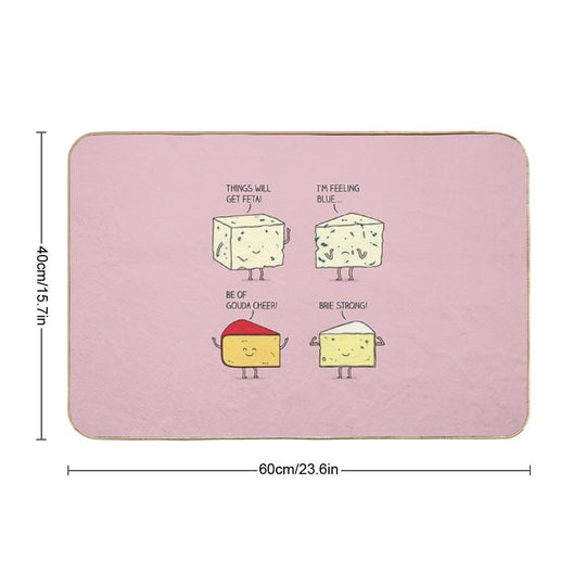 Cheesy Puns  Non-Slip Bath Mat