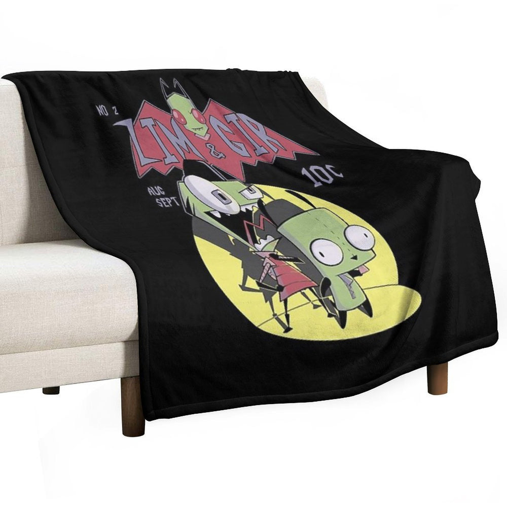 Zim And Gir Travel-friendly Throw Blanket