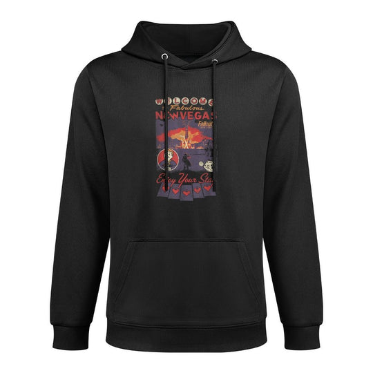Fallout Welcome to Fabulous New Vegas Vintage Video Game Breathable Fabric Hoodie