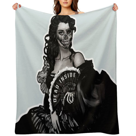 Dead Inside Travel-friendly Throw Blanket