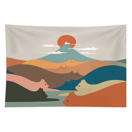 Cat Landscape 132 Tapestry
