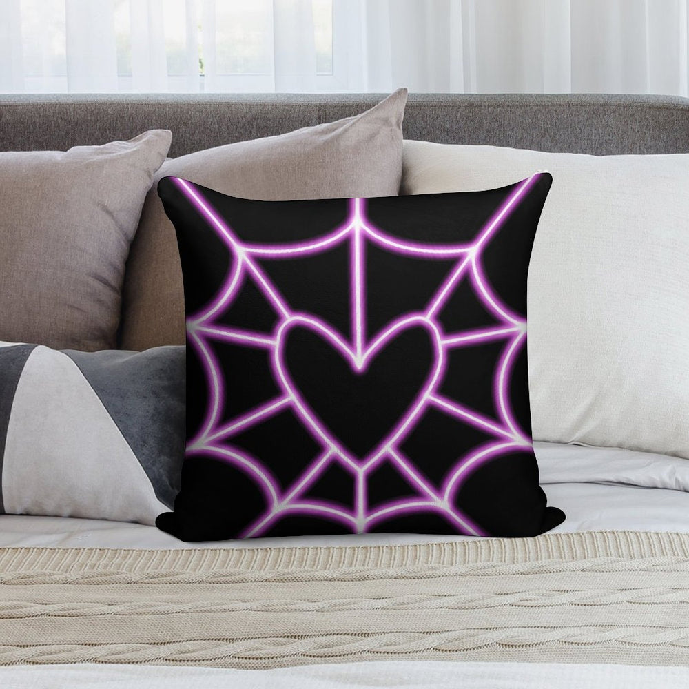Angel Dust Heart Web Soft Durable Construction Throw Pillow