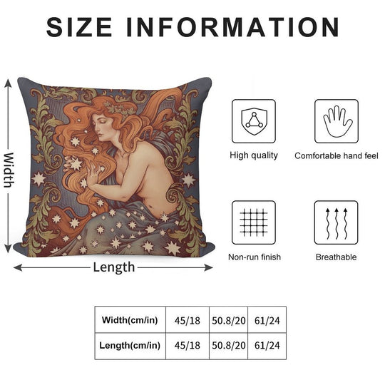COSMIC LOVER - Color Version Soft Reinforced Edging Throw Pillow