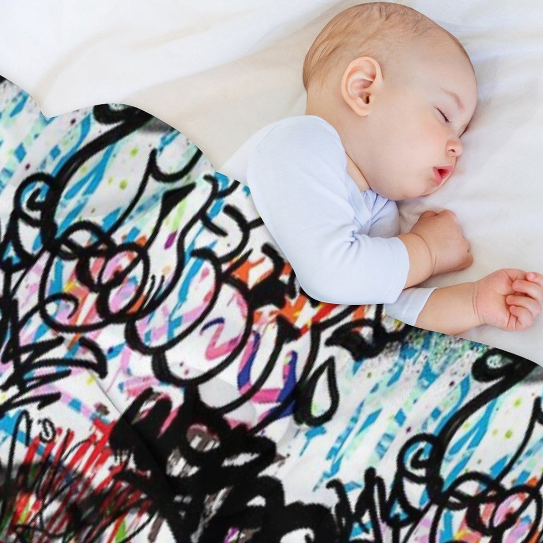 Graffiti Seamless Design. Urban Art. Wrinkle-free Throw Blanket