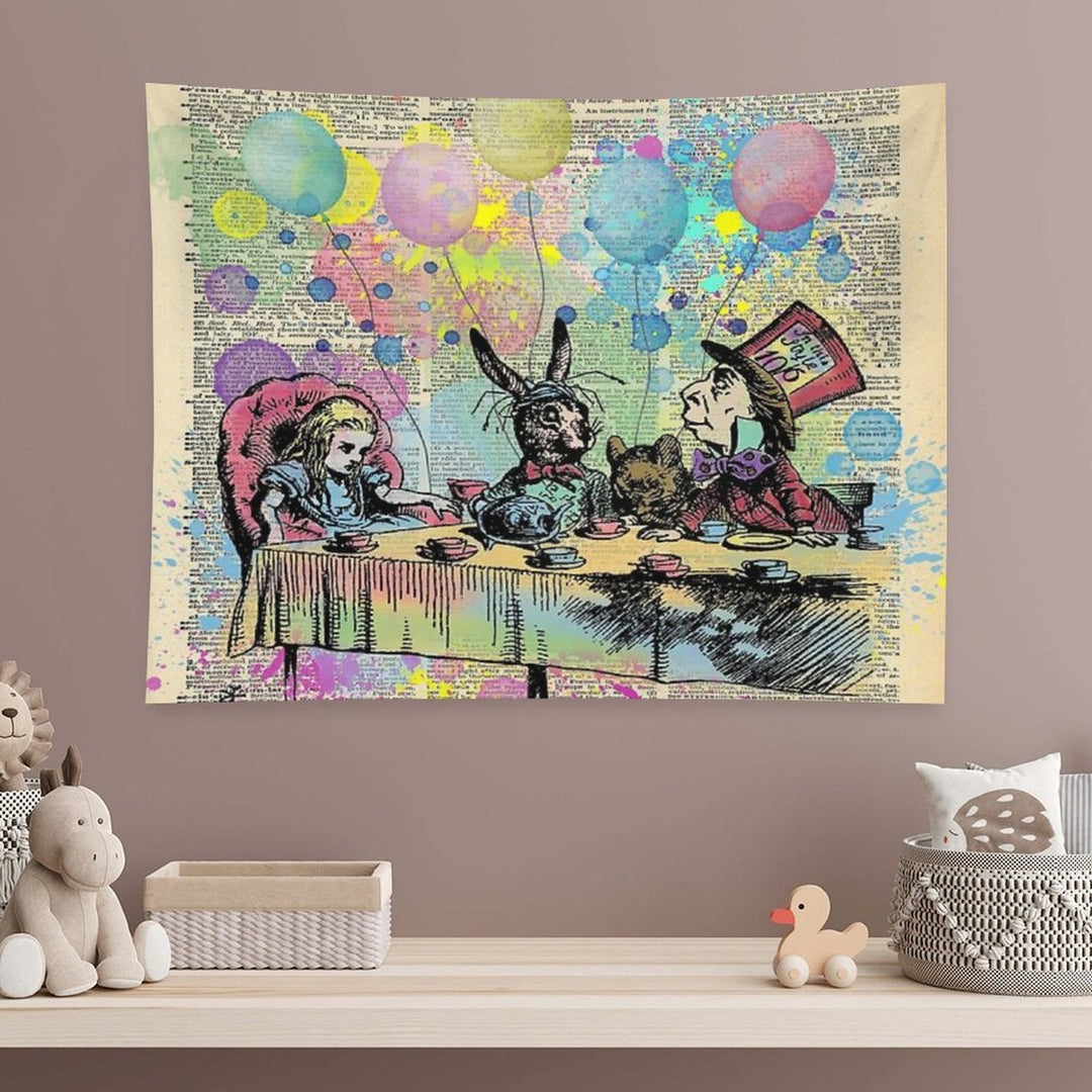 Tea Party Celebration - Alice In Wonderland Tapestry