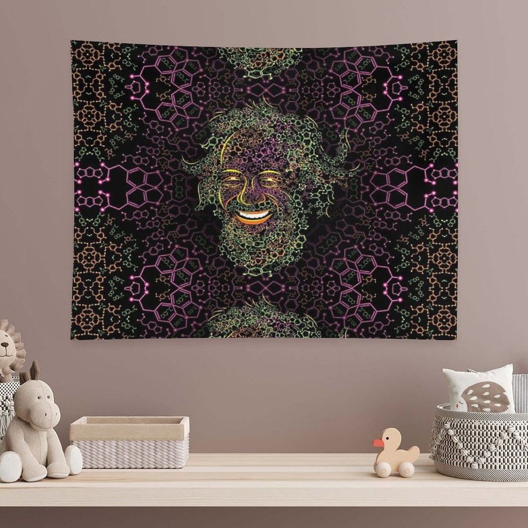 Alexander Shulgin MDMA And 2C-B Molecules Psychedelic Portrait Tapestry