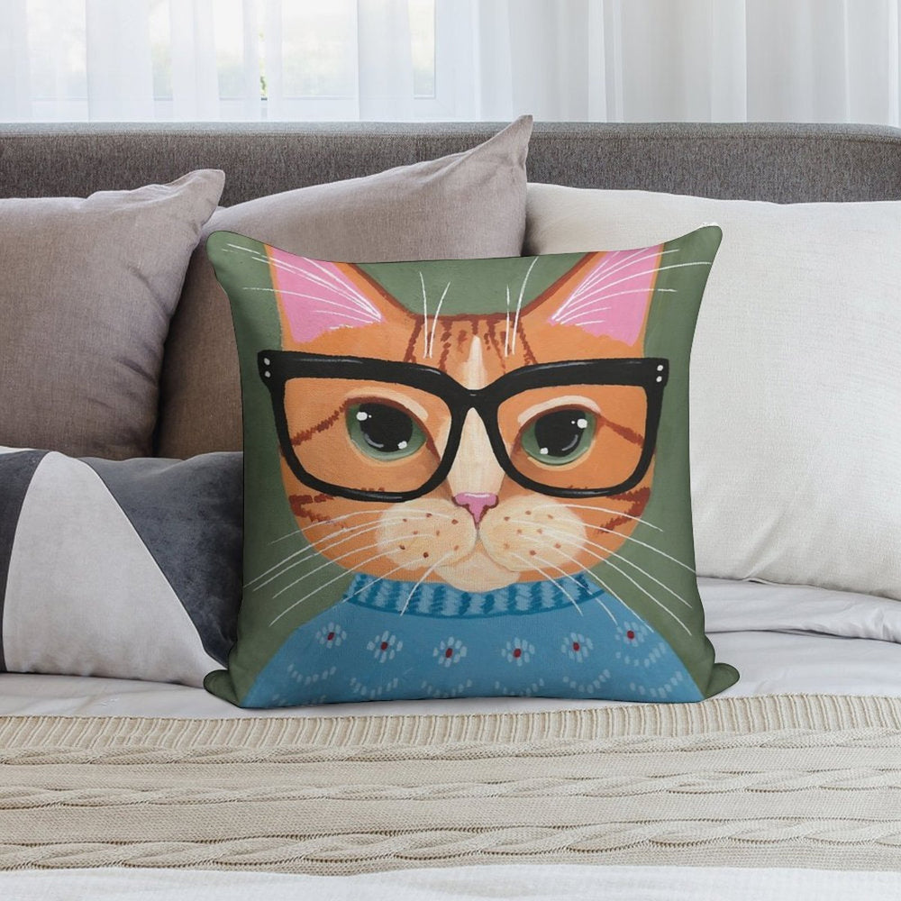 Sammie's Ugly Christmas Sweater Soft Durable Construction Throw Pillow