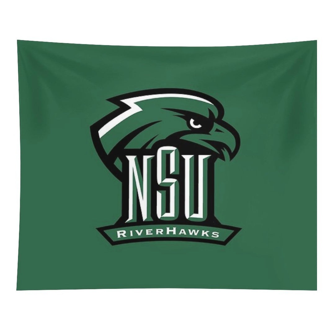 Northeastern State Green Black Tapestry