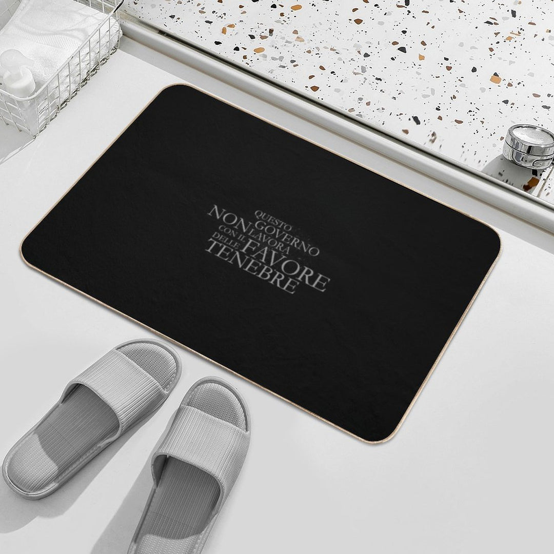 Questo Governo Non Lavora Con Il Favore Delle Tenebre  Long-Lasting Bath Mat