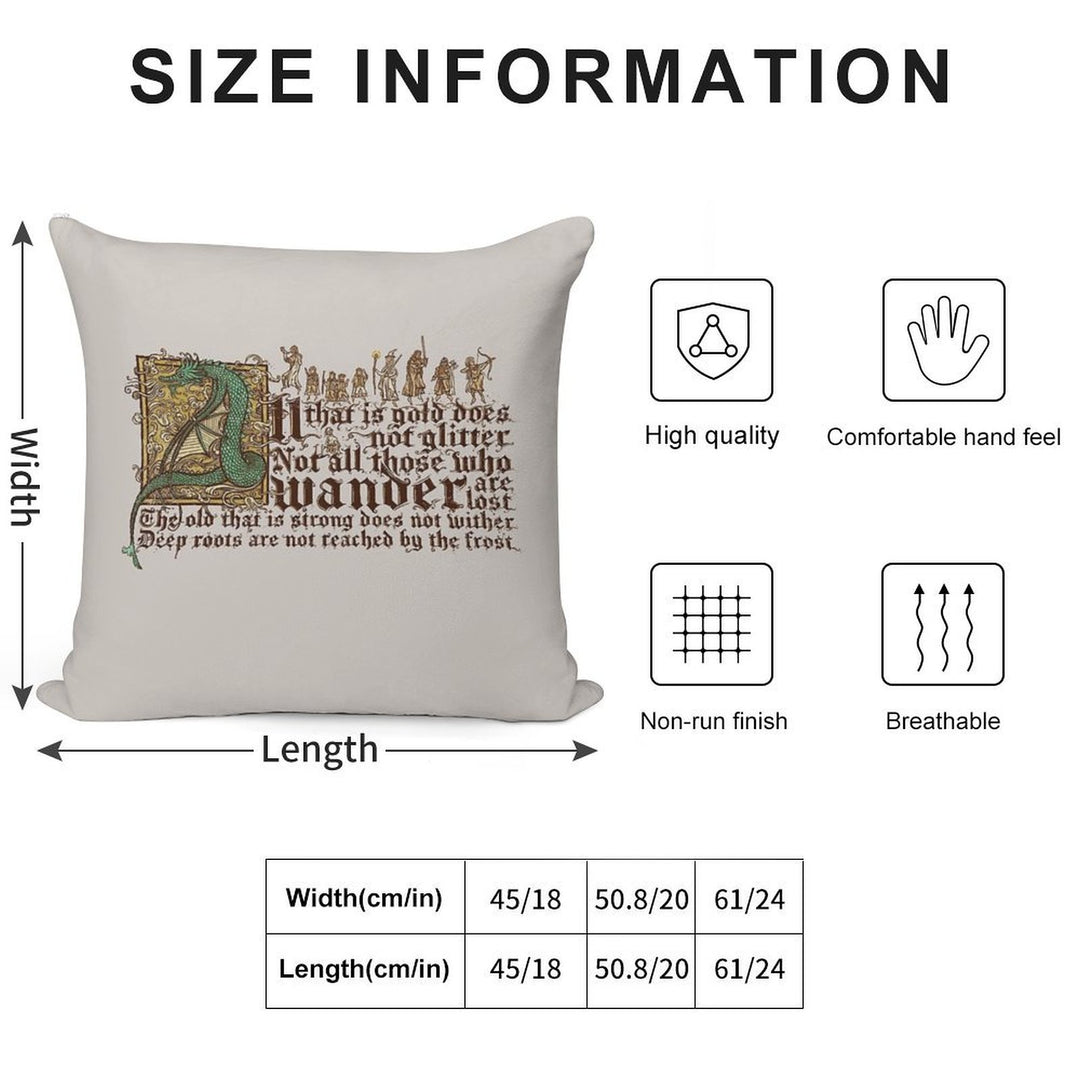 All That Is Gold Does Not Glitter Soft Warmth Comfort Throw Pillow