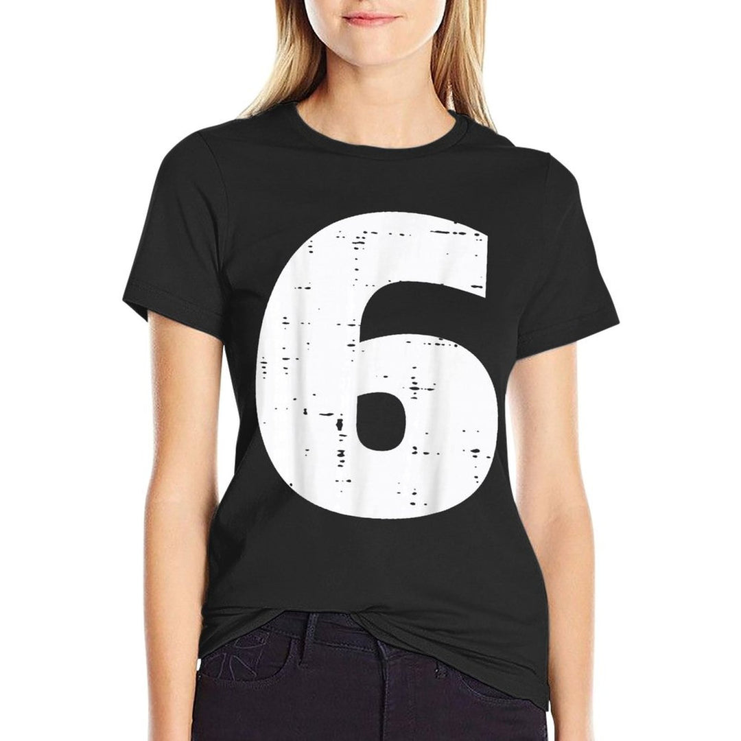 Number 6 Matching 67 Meme Halloween 6th Birthday Kids Boys  Rolled Sleeves T-Shirt