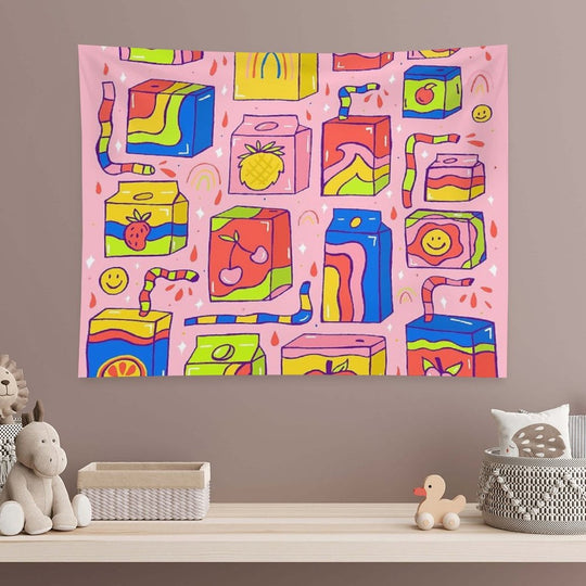 Juice Box Print Tapestry