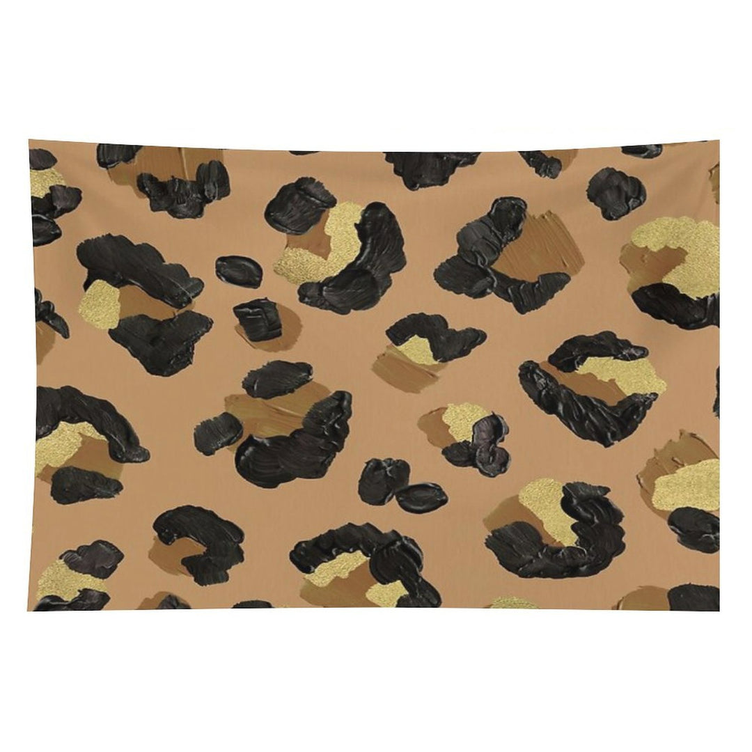 Leopard Print – Neutral & Gold Palette Tapestry