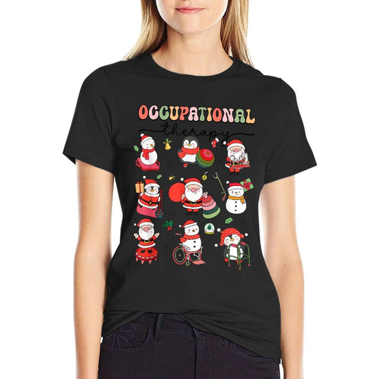 Christmas Occupational Therapy OT Therapist OT Assistant  Polyester Blend T-Shirt