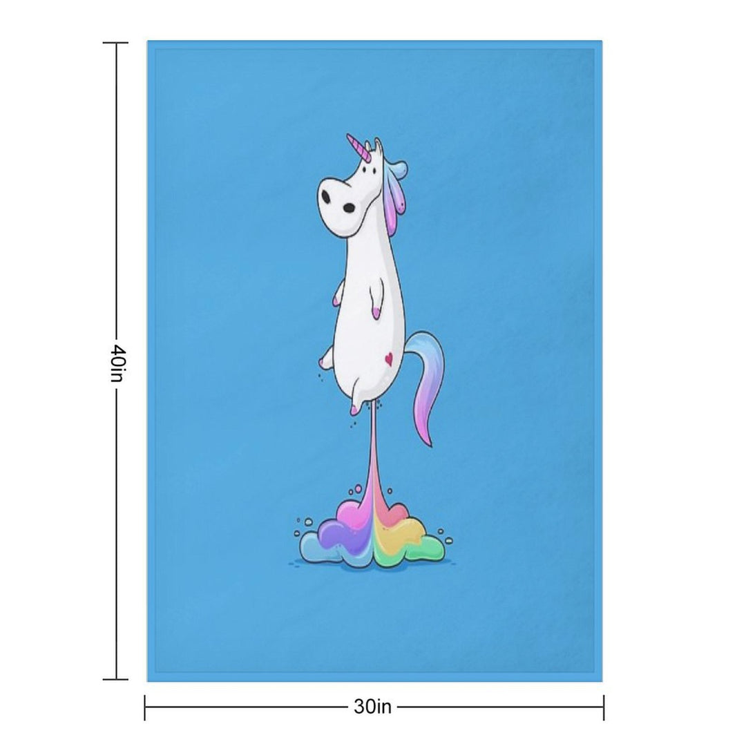 Unicorn Fart Durable Throw Blanket
