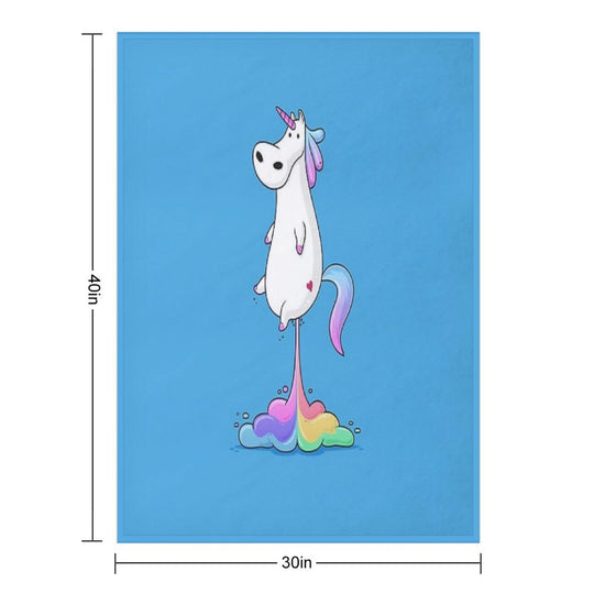 Unicorn Fart Durable Throw Blanket