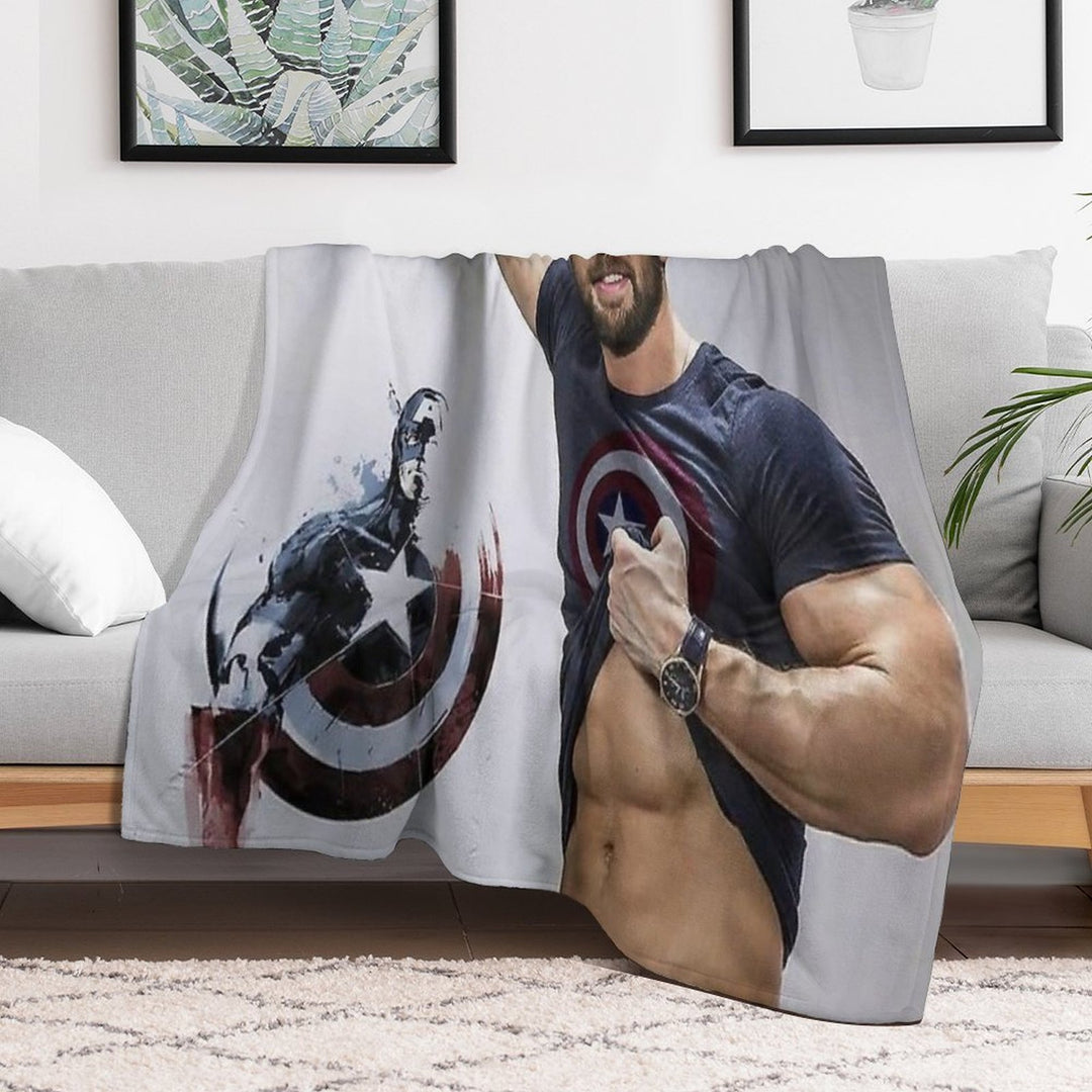 Chris Evans Wallpaper Multi-functional Throw Blanket