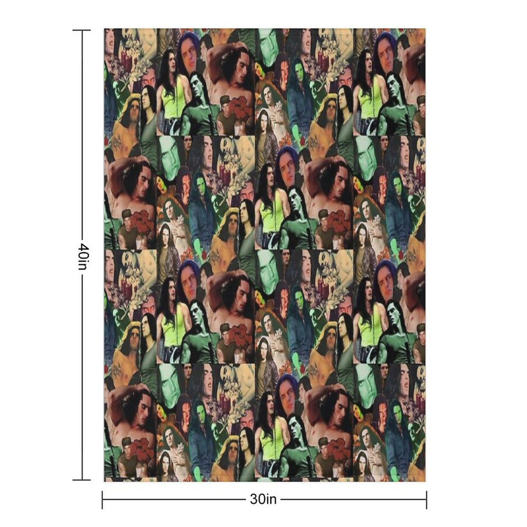 Type O Negative Peter Steele Dark Goth Collage Edit II Lightweight Throw Blanket