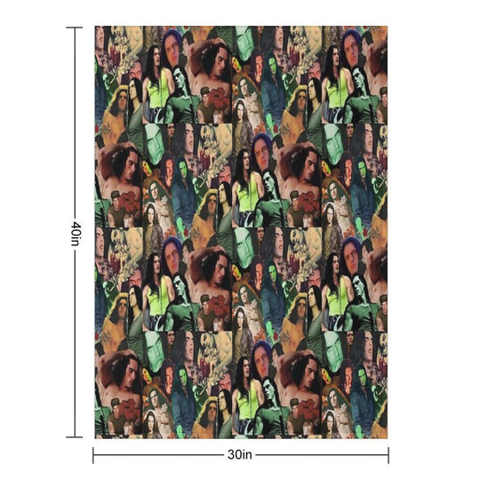 Type O Negative Peter Steele Dark Goth Collage Edit II Lightweight Throw Blanket