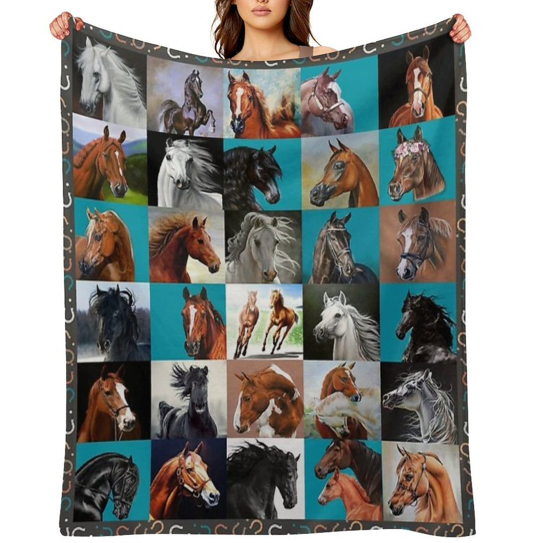 Horse Blanket Gift-ready Throw Blanket