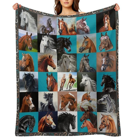 Horse Blanket Gift-ready Throw Blanket