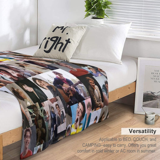 Joshua Bassett Collage Quick-dry Throw Blanket