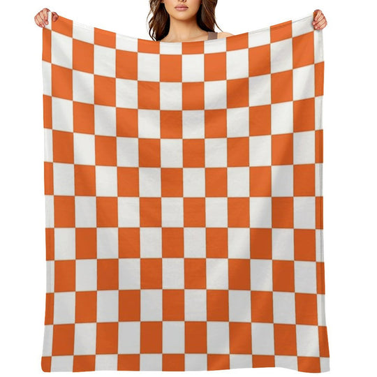 Tennessee Orange And White Checkerboard Durable Throw Blanket