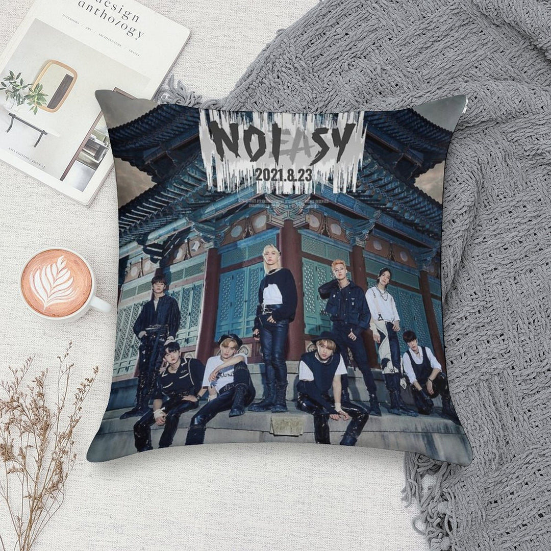 No Easy - Stray Kids Album Cover Soft Luxury Feel Throw Pillow