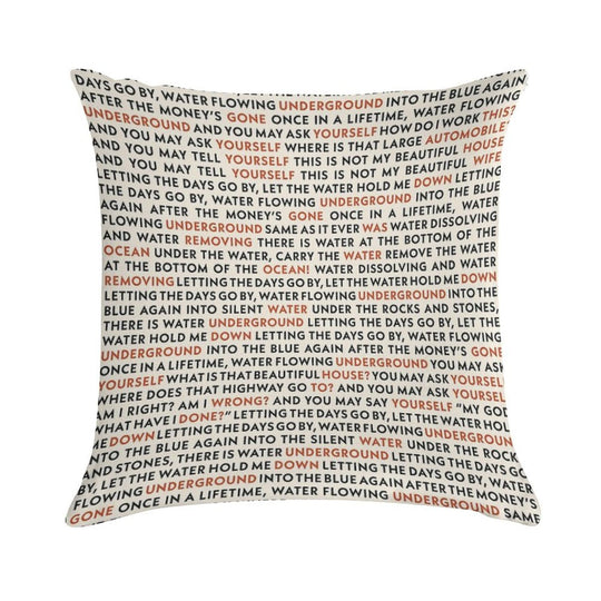 Talking Heads - Once in A Lifetime Soft Fade-Resistant Throw Pillow