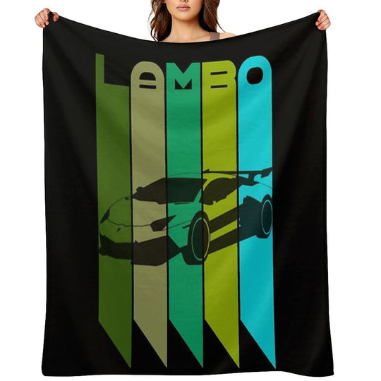 I Love My Lamborghini Wrinkle-free Throw Blanket