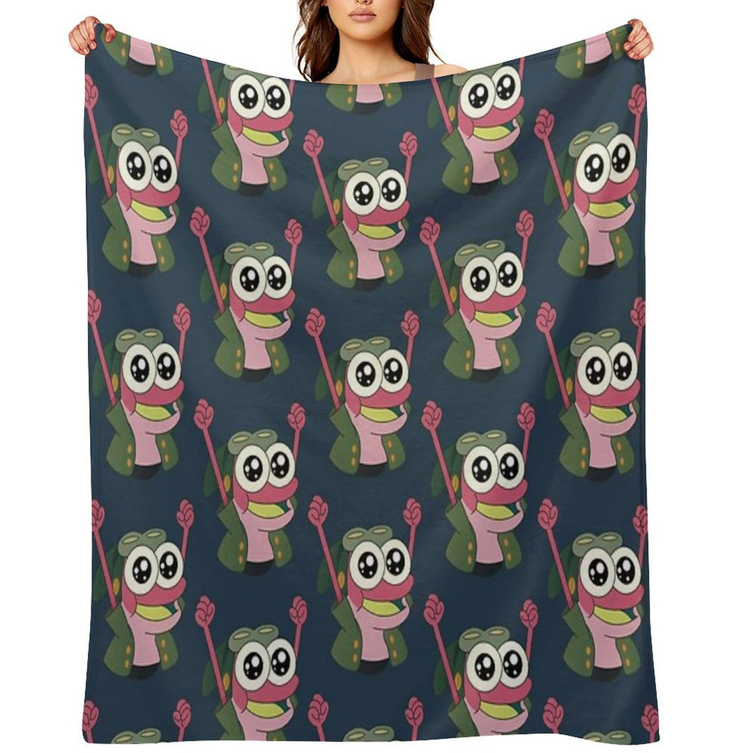 Happy Sprig  Amphibia Compact Throw Blanket