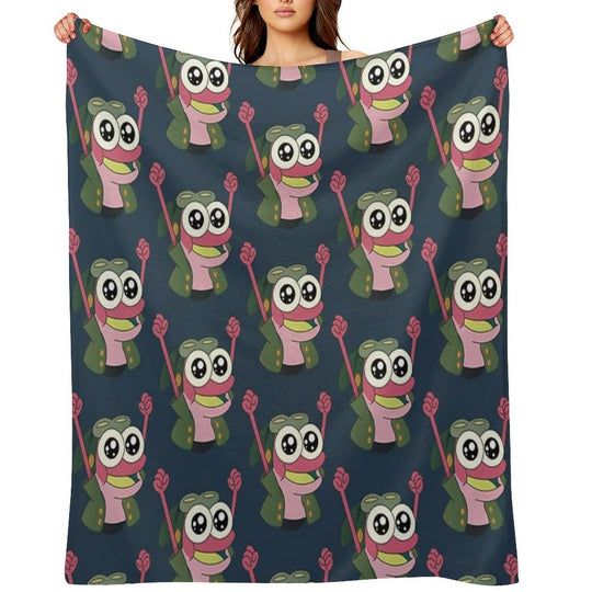 Happy Sprig  Amphibia Compact Throw Blanket