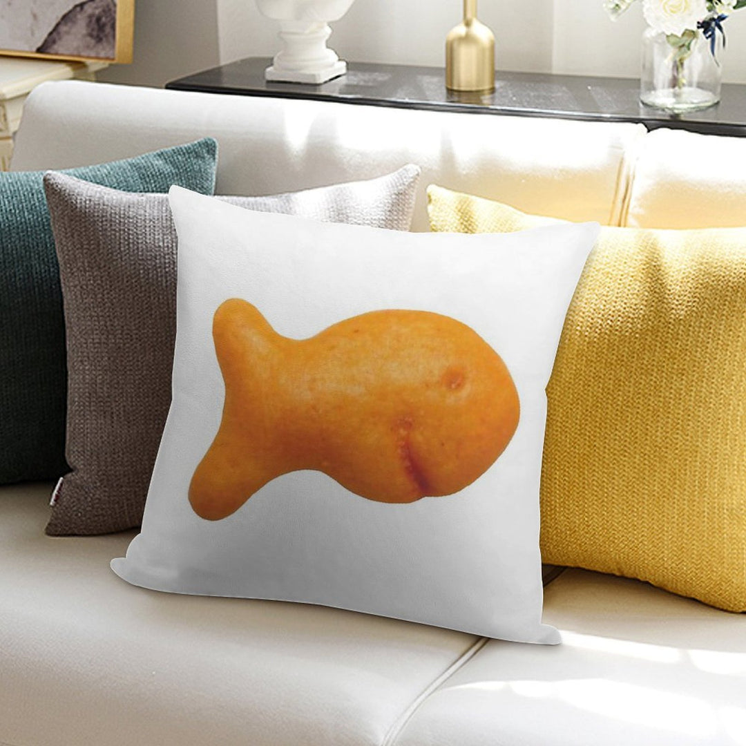 Goldfish Cracker Soft Shrink-Resistant Throw Pillow