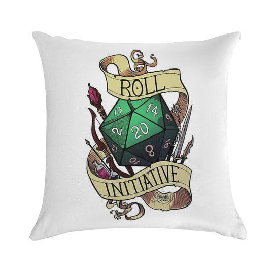Roll Initiative Soft Gift Ready Throw Pillow