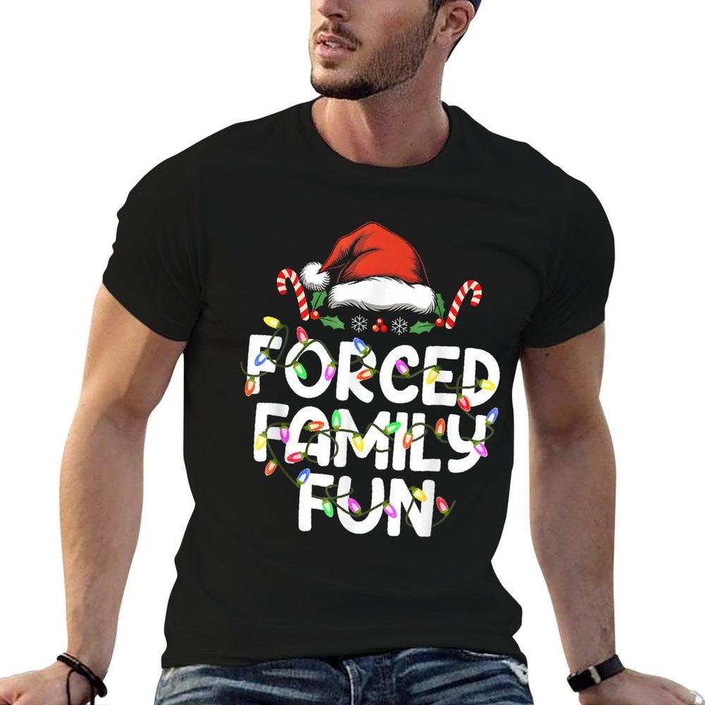 Christmas Forced Family Fun Pajamas  Summer-ready Fabric T-Shirt
